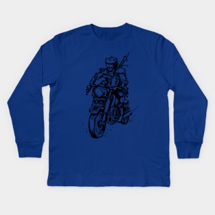 The last motorcycle standing Kids Long Sleeve T-Shirt